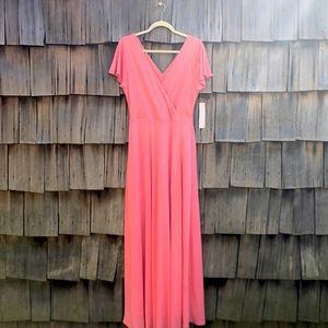 Coral bridesmaid dress